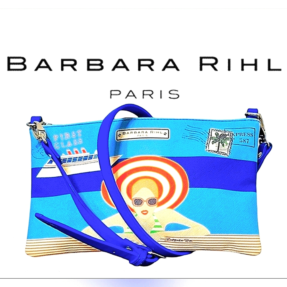 AUTHENTIC DESIGNER Barbara Rihl Paris Beach CRUISE handbag Crossbody CUTE